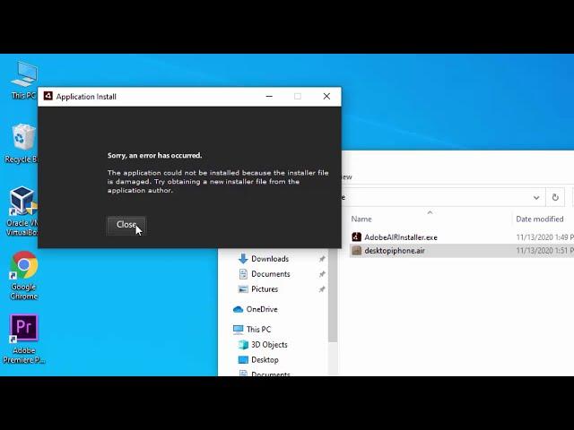 Fix: Adobe AIR Error installer file is damaged