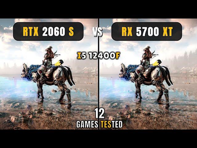 RTX 2060 Super vs RX 5700 XT - i5 12400F - 1080p + DLSS/FSR - Test In 12 Games