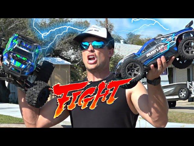 Traxxas Maxx VS Traxxas Rustler!!! Round 2!!!