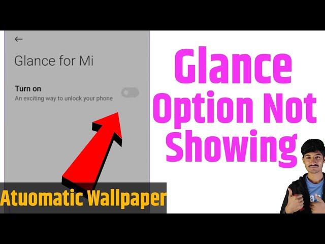 glance for mi option missing/glance for mi option not showing/mi glance not showing