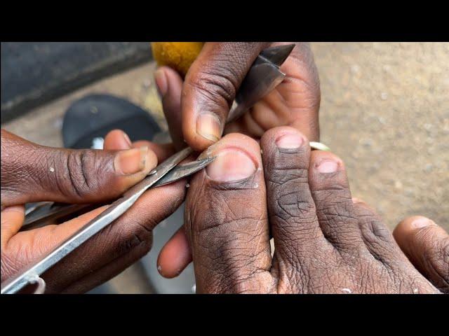 ASMR NAILS SCISSORS CLEANING (SHAVED) BARBER: LOCAL PEDICURE AND MANICURE #asmr #asmrsounds