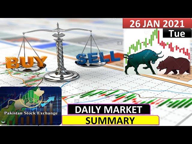 kse market summary||Video Review |26 Jan 21 ||pakistan stock market|PSXtoday|stock exchange pakistan