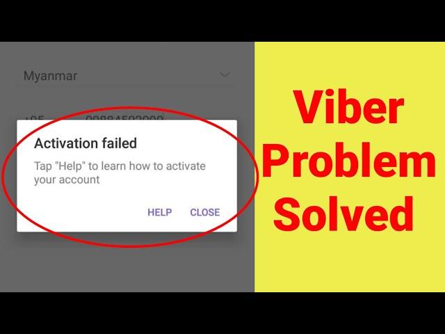 Viber Fix activation failed Problem | Viber activation failed | Viber failed on activation