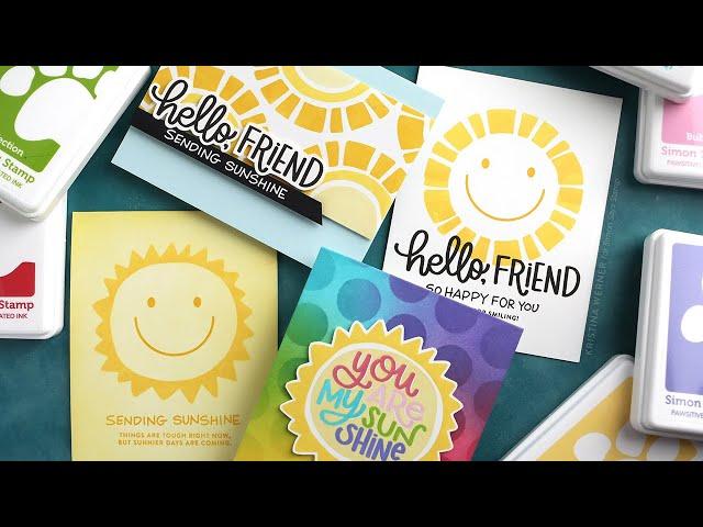 4 Happy Cards to bring the SUNSHINE with the NEW Simon Says Stamp Card Kit with Kristina Werner