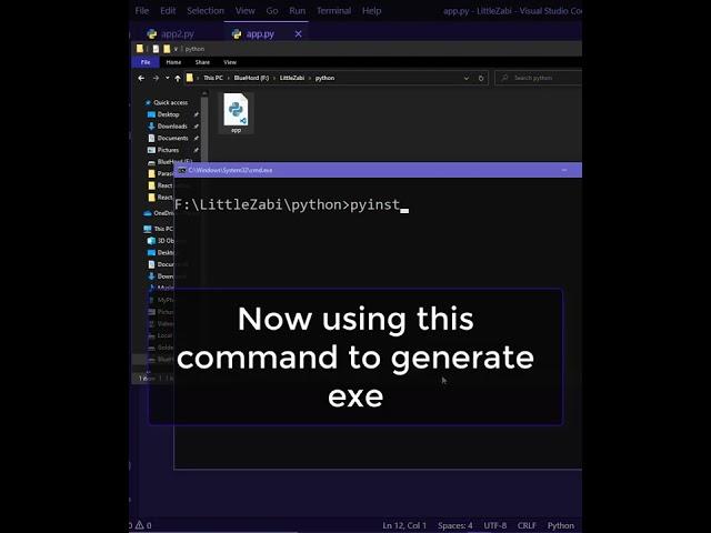 .py to .exe #shorts