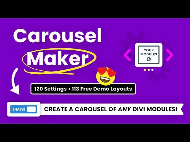 Introducing The Divi Carousel Maker Plugin by Pee-Aye Creative