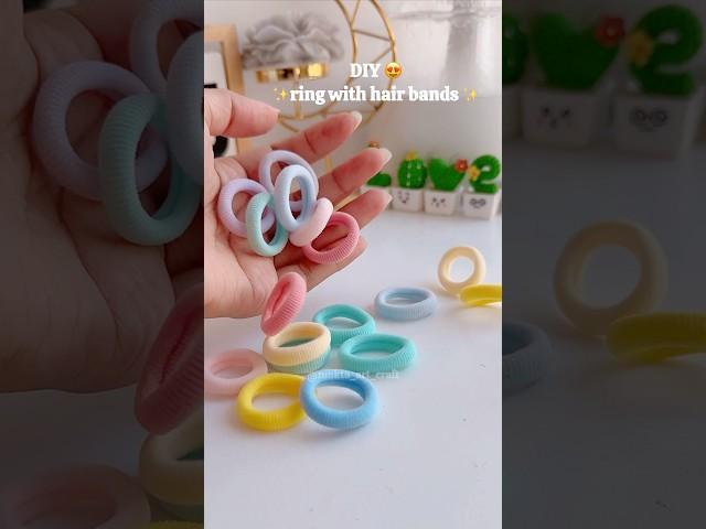 DIY Ring with Hair Bands #shorts #art #diy #muktaartandcraft #youtubeshorts