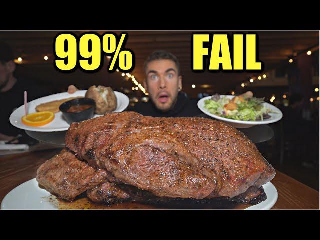 "I'VE NEVER SEEN IT BEATEN" GIANT 72oz STEAK CHALLENGE (Over 150 Fails) | Joel Hansen