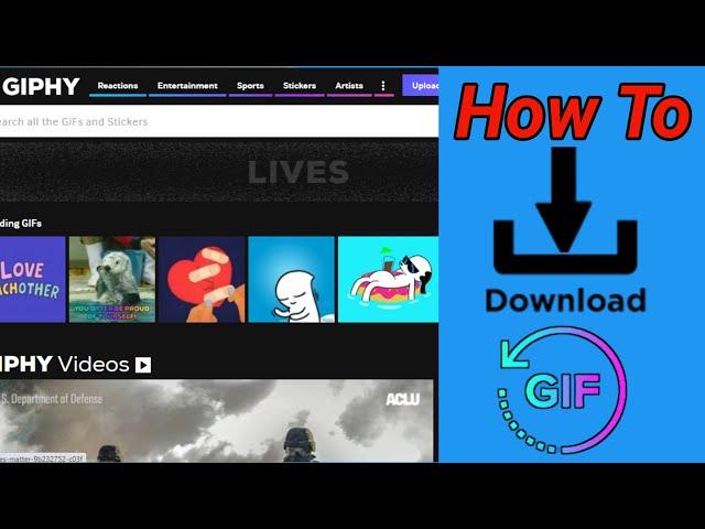 How to download GIF from Giphy on Laptop || GIF image kasy download karen? || | Tech Sufyan |