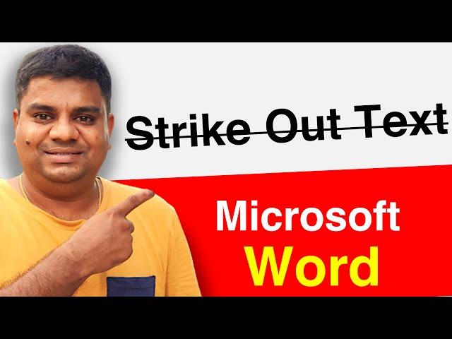 How to Strike Out Text in Word (MS Word)