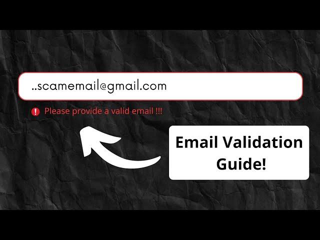 Create a Simple Email Validation System in Just 3 Minutes!