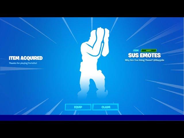 SUS EMOTES IN FORTNITE 