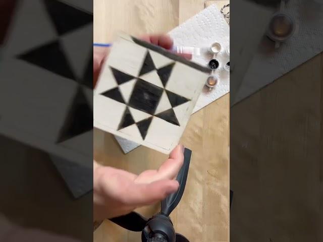 Painting a Mini Ohio Star Barn Quilt