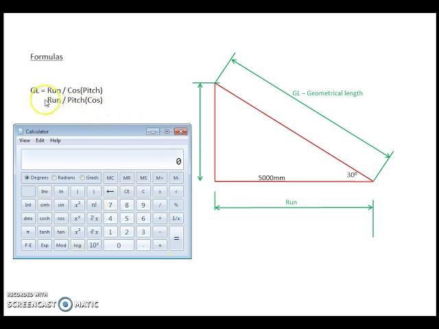 Pitched roof calculations. Part 2 - Calculations