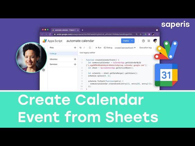Create Calendar Event from Google Sheets with Google Apps Script