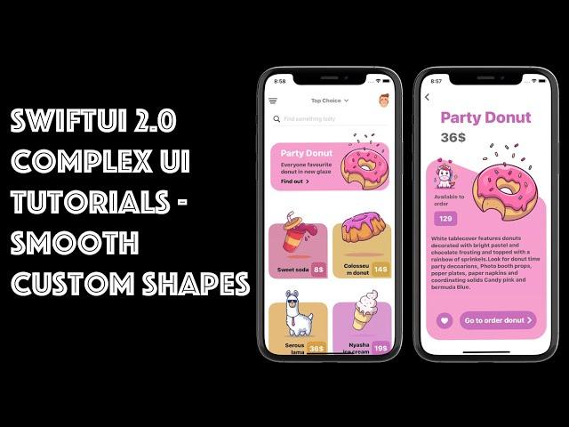 SwiftUI Complex UI Tutorials - SwiftUI Smooth Curves - Food App - SwiftUI 2.0 Tutorials