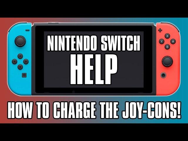 Nintendo Switch Help - How To Charge The Joy-Con Controllers! Joycon Charging Tips!