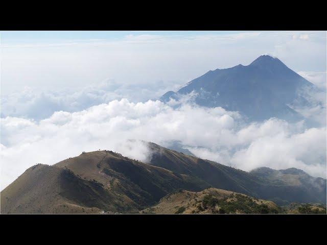 The four large central Javanese volcanoes: Merapi, Merbabu, Sumbing, and Sindoro