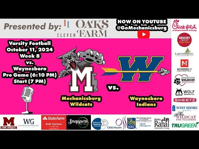 Varsity Football vs. Waynesboro - Presented by 11 Oaks Farms in Newville - (October 11, 2024)