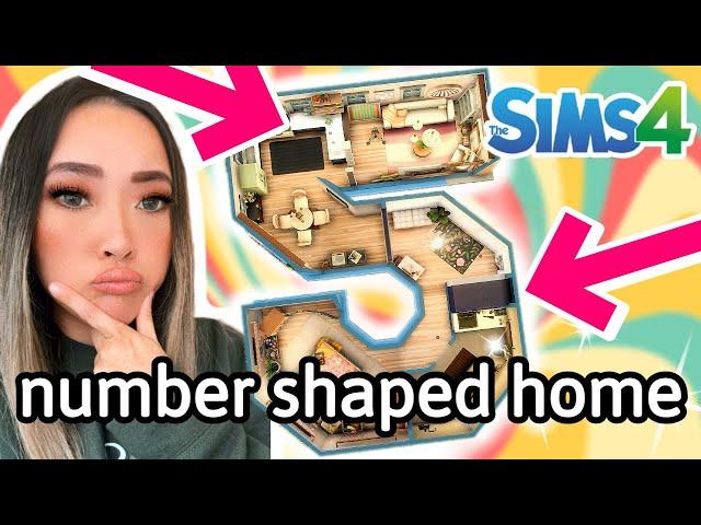 building a 5-shaped house for the 5 senses! Sims 4: Number Build Challenge