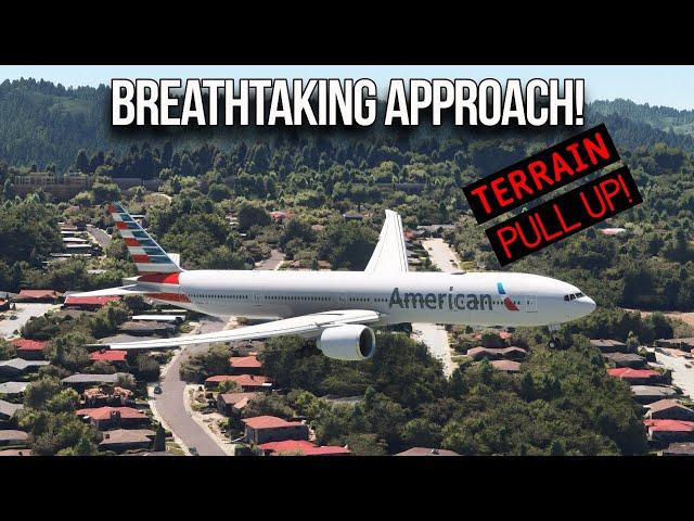 RARE & AWESOME Runway 1R Approach At KSFO In The PMDG 777-300ER | RNAV Visual Approach