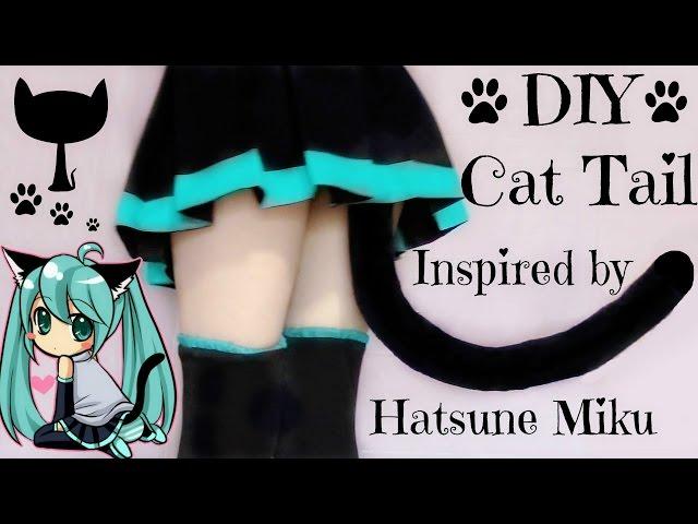 DIY Cat Tail Inspired by Hatsune Miku | Halloween DIY