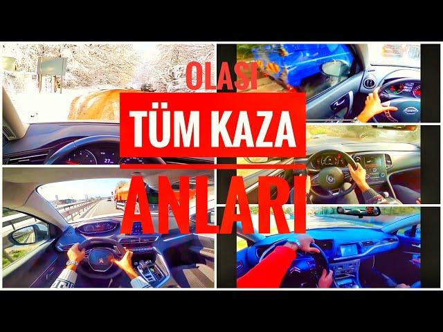 TEHLİKELİ TÜM OLASI KAZA ANLARI | KARDA KAYAN TOFAŞ | İTFAİYE  SIKIŞTIRDI| PEUGEOT PASSAT TALİSMAN