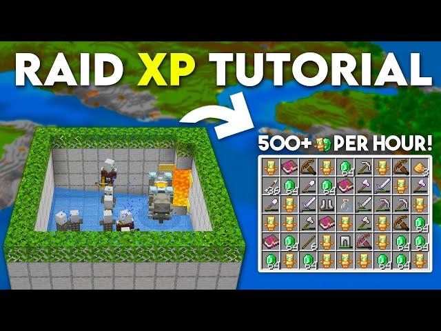 Raid Farm Minecraft Bedrock 1.21 Tutorial! (MCPE/Xbox/PS4/Nintendo Switch/Windows10)