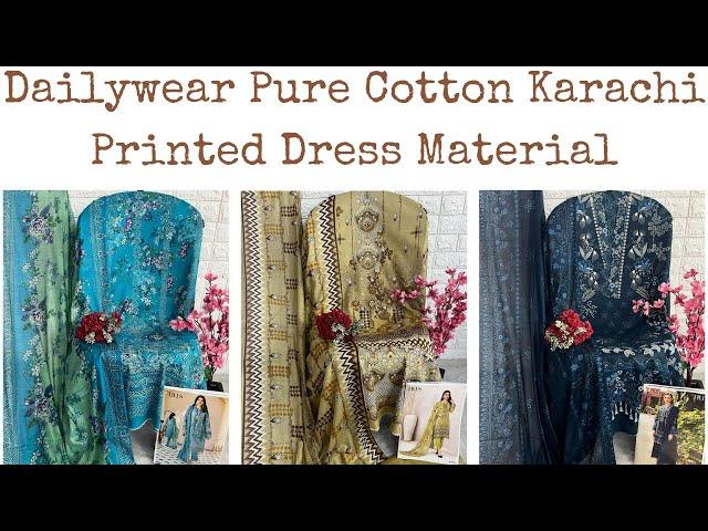 Dailywear Pure Cotton Karachi Cotton Printed Dress Material