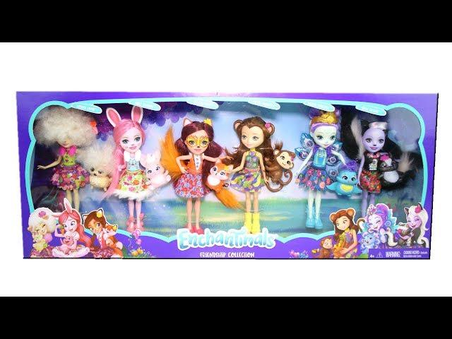 Enchantimals Friendship Collection Dolls 6 Pack Unboxing Toy Review