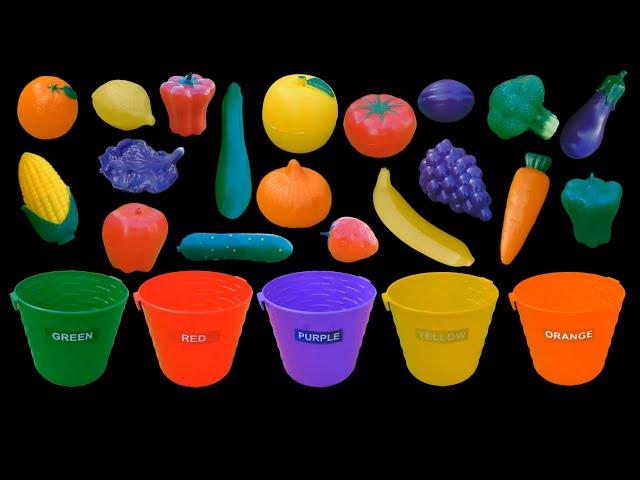 Fruit and Vegetable Colors - Color Sorting - The Kids' Picture Show (Fun & Educational)