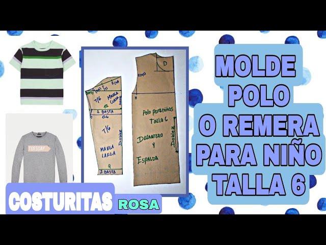 MOLDE DE POLO O REMERA PARA NIÑO TALLA 6