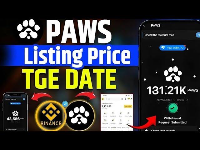 Paws Snapshot Update | Paws Listing Date | Paws Last Task | Paws TGE Date