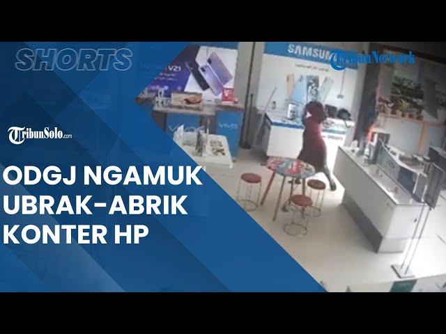 ODGJ Kabur saat Hendak Dibawa ke RSJ Ngamuk Lalu Ubrak-abrik Konter HP