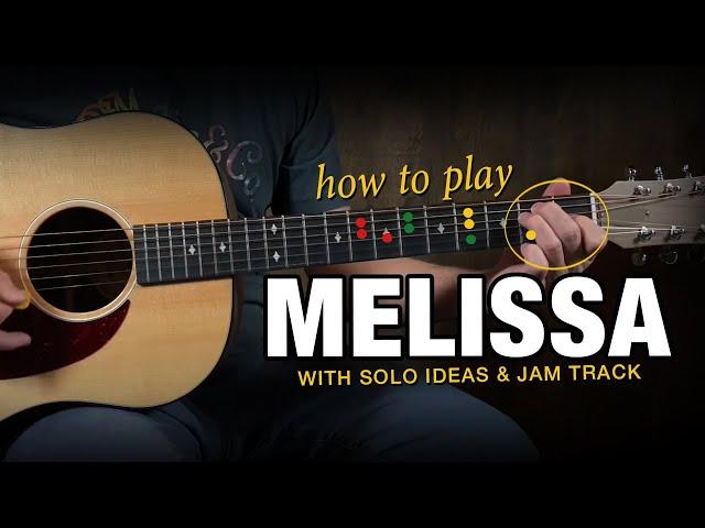 How to Play "Melissa" by the Allman Brothers - Easy Acoustic Guitar Version