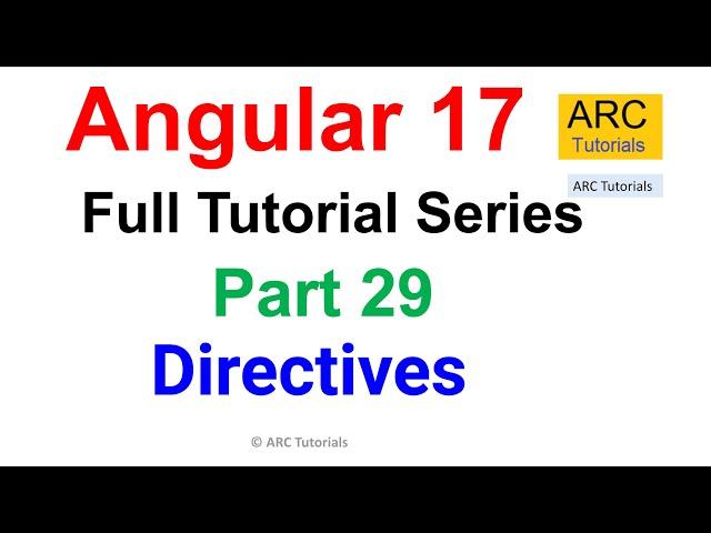 Angular 17 Tutorial #29 - Directives Tutorial | Angular 17 Tutorial For Beginners