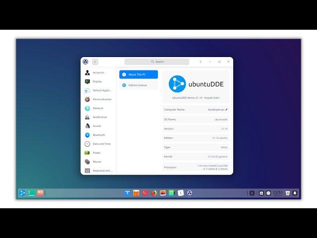 ubuntuDDE 21.10 - Lightweight Deepin Desktop