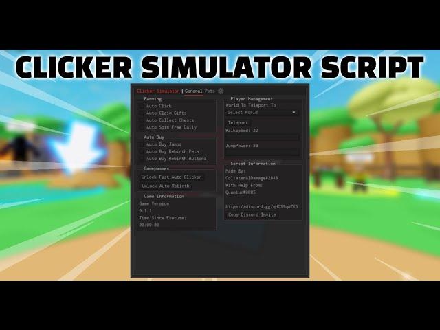 ROBLOX | CLICKER SIMULATOR HACK/SCRIPT AUTO CLICK, AUTO HATCH, GAMEPASSES *PASTEBIN 2022*