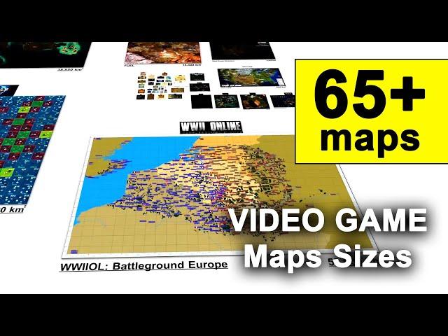 VIDEO GAME Maps Size Comparison | 2021 