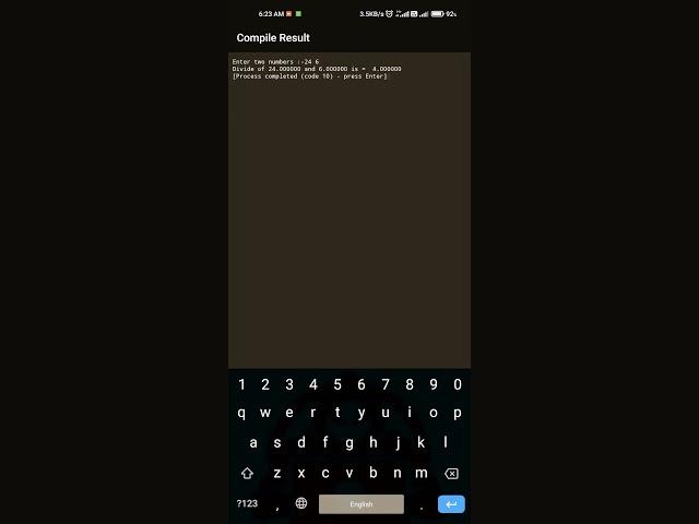how to divide two numbers program in clanguage#shorts#coding#trending#trendingshorts#viral 