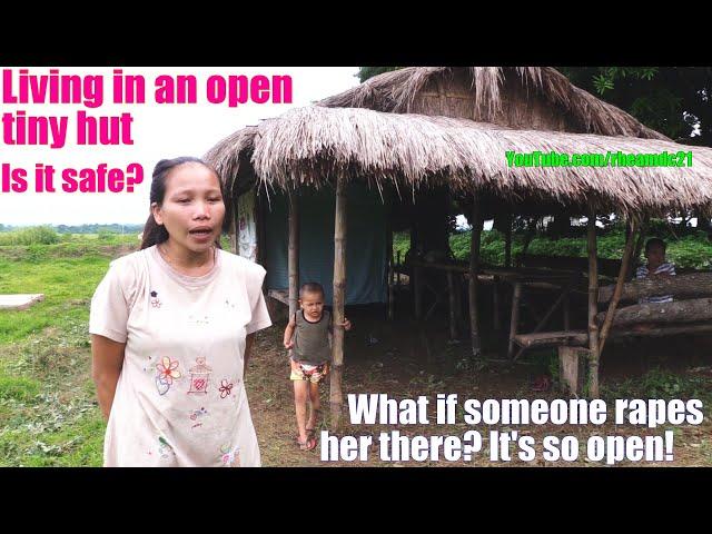 Is it Safe for this Seductive Filipina Mother to Live in a Wide Open Hut without Doors and Walls? PH