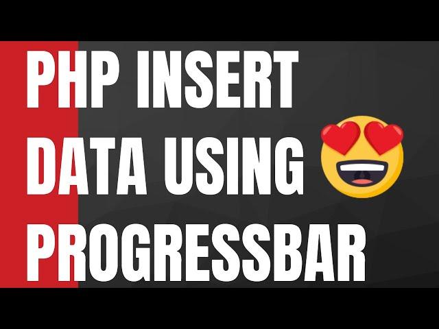 How to Insert Data into mysql database using ProgressBar jquery + ajax + php Full Example