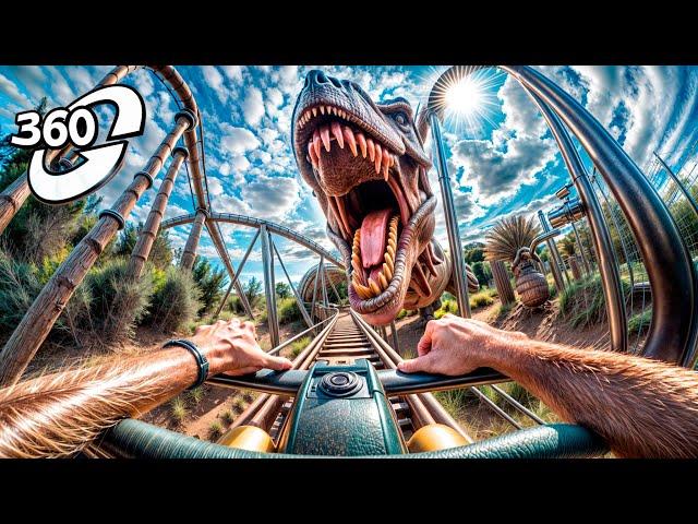 360° VR VIDEO Roller Coaster  Dinosaurs Jurassic World