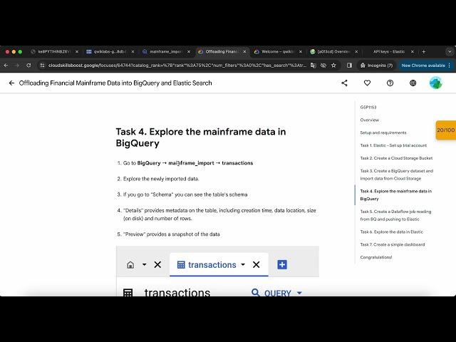 Offloading Financial Mainframe Data into BigQuery and Elastic Search | GSP1153