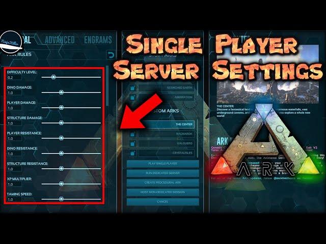 ARK: Singleplayer Settings Setup Tutorial for PC XBOX & PS4 2021.