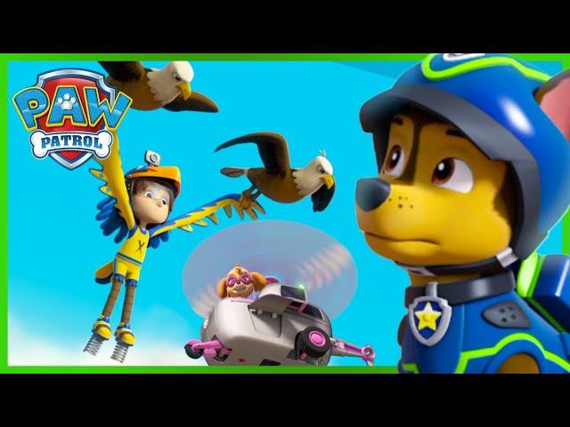 Скай и Чейс спасяват Дръзкия Дани от семейство орли! - PAW Patrol Bulgarian - карикатури за деца