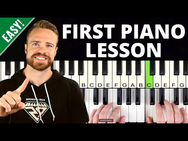 How to Play Piano: Day 1 - EASY First Lesson for Beginners