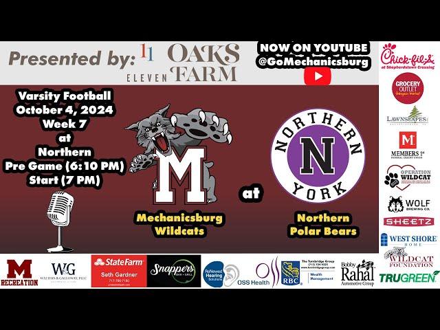 Varsity Football at Northern - Presented by 11 Oaks Farms in Newville - (October 4, 2024)