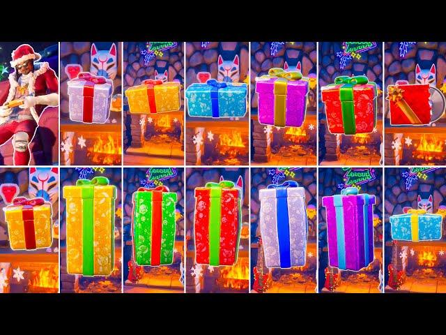 ALL PRESENTS Opened (Free Skins Emote) WINTERFEST 2024 FORTNITE