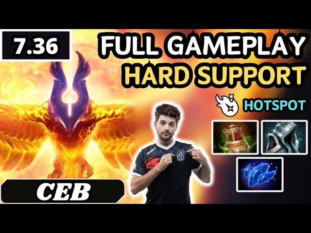 7.36 - Ceb PHOENIX Hard Support Gameplay 20 ASSISTS - Dota 2 Full Match Gameplay